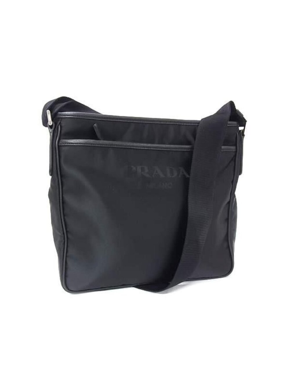Prada Tessuto Nylon Crossbody Shoulder Bag Black